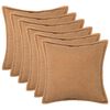 vidaXL Funda de almohada 6 pcs HOUTEN Beige 50 x 50 cm Boucl&eacute;