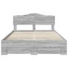 vidaXL Estructura de cama con cabecera Gris Sonoma 140 x 190 cm