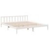 vidaXL Cama extralarga sin colch&oacute;n madera maciza pino blanca 180x220cm