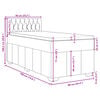 vidaXL Cama box spring con colch&oacute;n tela gris taupe 90x190 cm