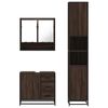 vidaXL Set de muebles baño 3 pzas madera contrachapada roble marrón