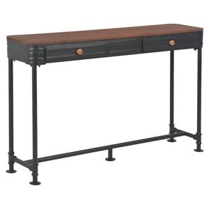 vidaXL Mesa consola con 2 cajones 120x30x75 cm madera maciza abeto
