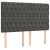 vidaXL Estructura de cama sin colch&oacute;n terciopelo gris oscuro 160x200cm