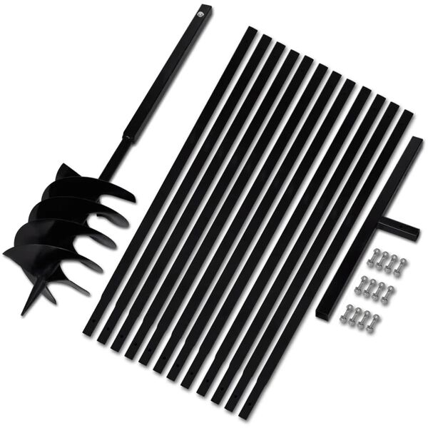 Taladro De Tierra Con Mango 200 mm Con Tubo De Extensión 13 M Acero