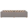 vidaXL Estructura de cama sin colch&oacute;n tela taupe 90x200 cm