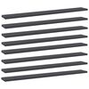 vidaXL Estantes para estanter&iacute;a 8 uds contrachapada gris 80x10x1,5 cm