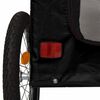 vidaXL Remolque de bicicleta para mascotas Negro 124,5 x 63,5 x 53 cm