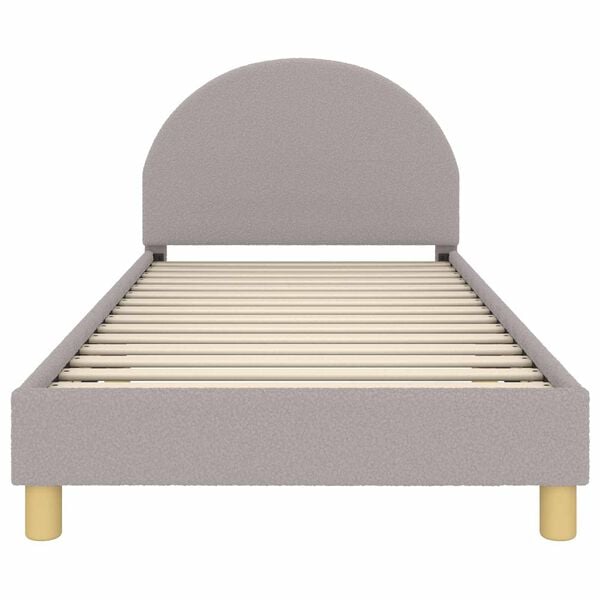 vidaXL Cama para ni&ntilde;os con cabecero Gris Claro 80 x 200 cm