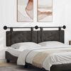 vidaXL Cabecera Colgante Negro 190 x 55 x 5 cm PU antiguo