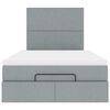 vidaXL Estructura de cama otomana colch&oacute;n tela gris claro 120x200cm