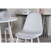 Venture Home Sillas de comedor 2 uds Polar poli&eacute;ster gris y blanco