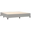 vidaXL Cama box spring con colch&oacute;n tela gris claro 200x200 cm