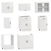vidaXL Mueble cocina Kalmar blanco de alto brillo 8 pzas