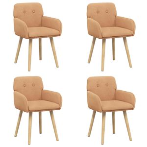 vidaXL Sillas de comedor 4 uds. Boucl&eacute; Beige 59 x 57 x 85 cm