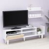 Homemania Juego de mueble de TV Lena blanco y roble 148,2x29,5x45 cm