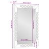 vidaXL Espejo de ba&ntilde;o 70 x 50 x 2,5 cm Vidrio y madera de mango s&oacute;lido