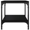 vidaXL Mesa auxiliar de madera contrachapada negro 40x40x40 cm
