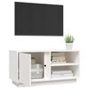 vidaXL Mueble de TV madera maciza de pino blanco 80x35x40,5 cm