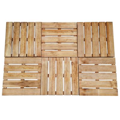 vidaXL Baldosas de porche 6 unidades madera marrón 50x50 cm