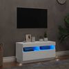 vidaXL Mueble para TV con luces LED blanco 80x35x40 cm