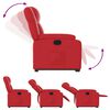 vidaXL Sill&oacute;n reclinable elevable cuero artificial rojo