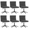 vidaXL Sillas de comedor 6 unidades cuero sint&eacute;tico negro