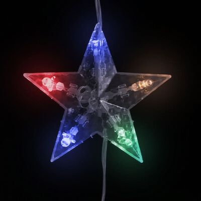 vidaXL Cortina de luces estrellas 500 LEDs de colores 8 funciones
