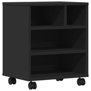vidaXL Soporte para impresora con ruedas negro 41x32x48 cm