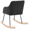 vidaXL Silla mecedora de tela gris oscura