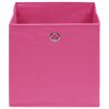 vidaXL Cajas de almacenaje 10 uds tela rosa 32x32x32 cm