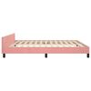 vidaXL Estructura de cama sin colch&oacute;n terciopelo rosa 160x200 cm