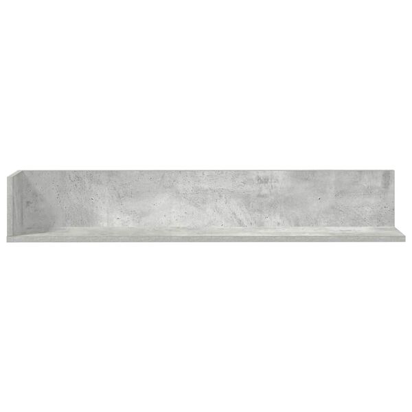 vidaXL Estantes de pared 2 uds madera gris hormig&oacute;n 100x16,5x16,5 cm