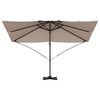 vidaXL Parasol Roma de Brazo Lateral Taupe y Negro 352 x 251 x 260 cm