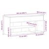 vidaXL Banco zapatero madera de ingenier&iacute;a blanco 102x30,5x45 cm