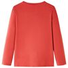 Camiseta infantil de manga larga rojo tostado 104