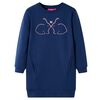 vidaXL Vestido sudadera infantil azul marino 92