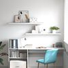 vidaXL Estante flotante pared 2 uds MDF roble y blanco 120x23,5x3,8 cm