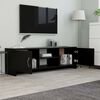 vidaXL Mueble para TV madera contrachapada negro 120x30x37,5 cm