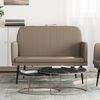 vidaXL Banco de cuero sintético color capuchino 107x80x81 cm