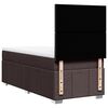 vidaXL Cama box spring con colch&oacute;n tela marr&oacute;n oscuro 90x190 cm