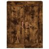 vidaXL Aparador alto madera contrachapada roble ahumado 69,5x34x180 cm