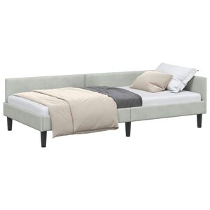 vidaXL Estructura de cama en esquina Gris Claro 90 cm x 200 cm