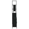 vidaXL Juego de muebles de baño 4 pzas madera contrachapada negro
