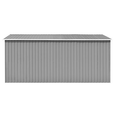 vidaXL Caseta de jardín metal gris 257x392x181 cm