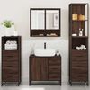 vidaXL Set de muebles baño 4 pzas madera contrachapada roble marrón