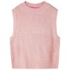 Chaleco infantil de punto rosa claro 116