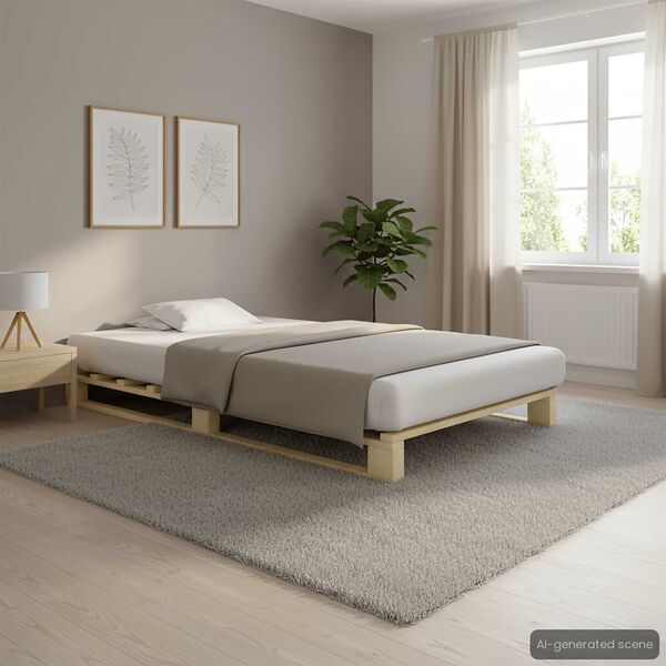 vidaXL Estructura cama palets sin colchón madera maciza pino 90x200 cm