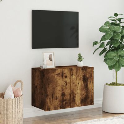 vidaXL Mueble para TV de pared roble ahumado 60x30x41 cm