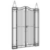 vidaXL Puerta de jard&iacute;n de hierro forjado negro 121x8x180 cm