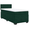 vidaXL Cama box spring con colch&oacute;n terciopelo verde oscuro 90x190 cm